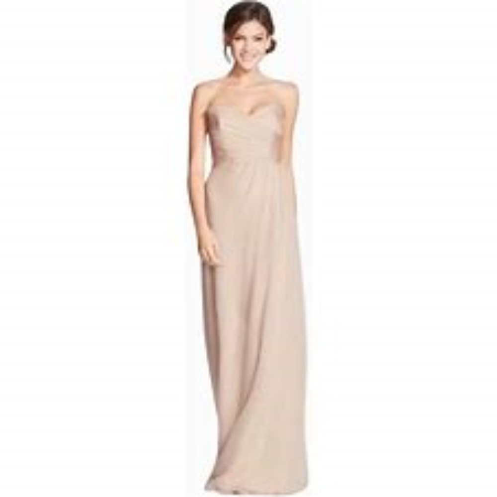 amsale fawn strapless dress